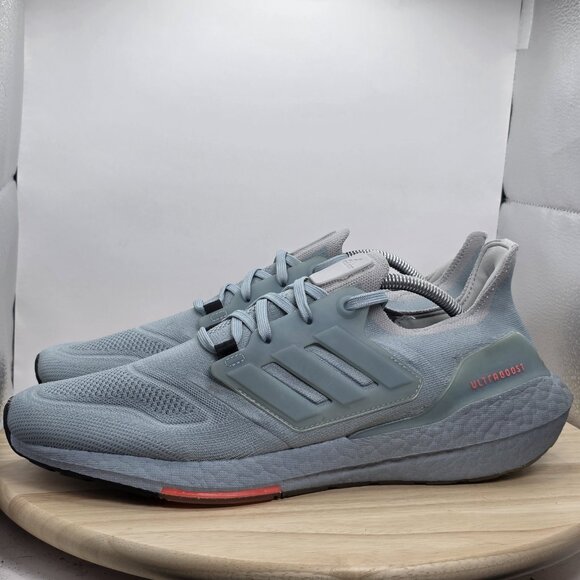Adidas UltraBoost 22 Men’s Size 12 Gray Blue Athletic Running Shoes Sneakers - Picture 1 of 13